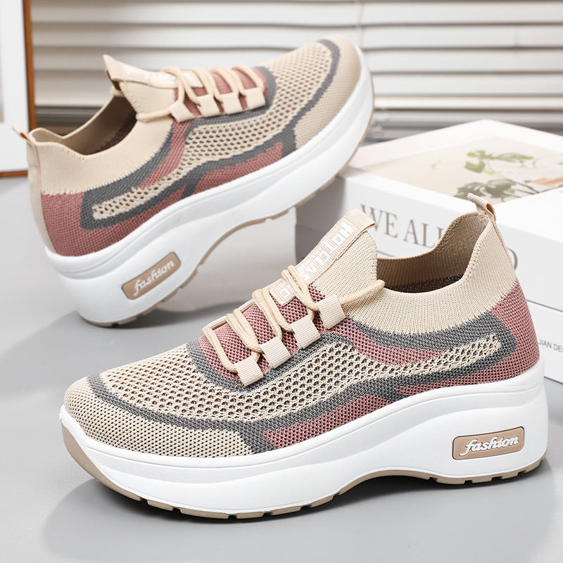 Damen Sportliche Sneakers mit atmungsaktivem Strick-Obermaterial und innovativer Dämpfungstechnologie R&B