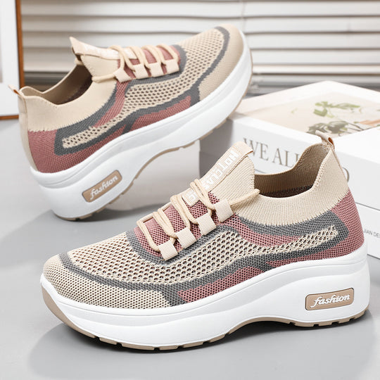 Damen Sportliche Sneakers mit atmungsaktivem Strick-Obermaterial und innovativer Dämpfungstechnologie R&B