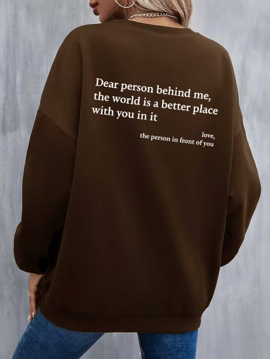 Damen Sweatshirt mit inspirierendem Schriftzug R&B
