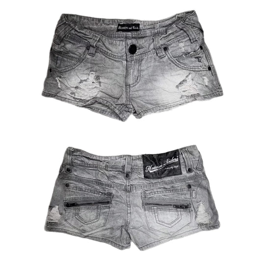 Damen trendy Jeans-Shorts mit distressed Details R&B