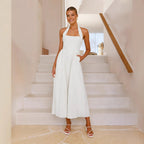 Damen Maxikleid mit R&Brnen Trägern und fließendem Schnitt R&B