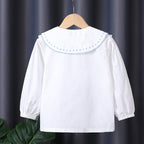 Mädchen Rüschenbluse mit besticktem Kragen R&B