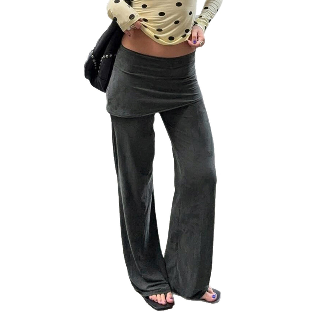 Damen Flared Hose aus weichem Velours R&B