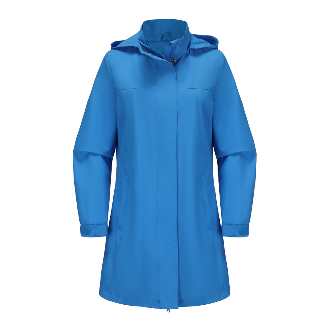 Damen funktionale Übergangsjacke mit verstellbarem Kapuzenkragen und praktischen Taschen R&B