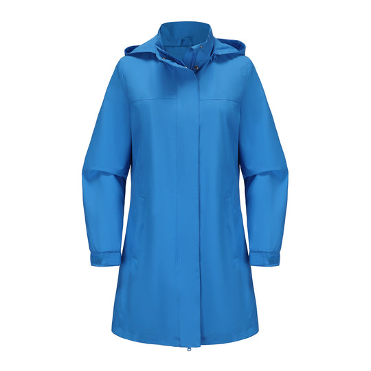 Damen funktionale Übergangsjacke mit verstellbarem Kapuzenkragen und praktischen Taschen R&B