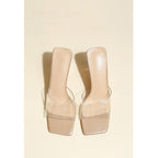 Damen elegante transparente Mules R&B