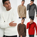 Herren Grobstrickpullover mit strukturiertem Rippdesign und lässiger Passform R&B