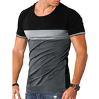 Herren modernes Kurzarm-T-Shirt mit strukturiertem Design und Kontrastdetails