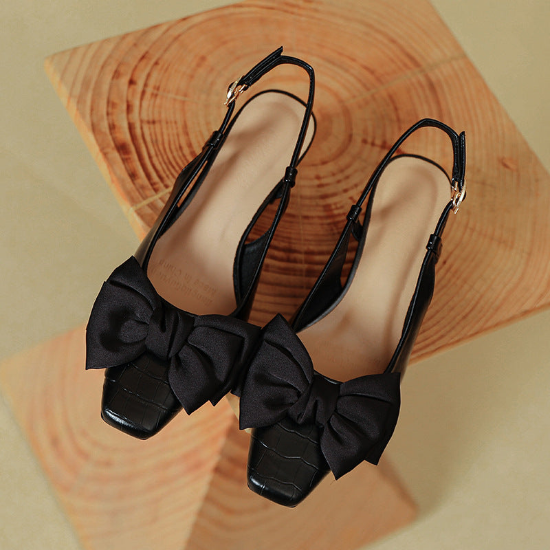 Damen Slingback-Pumps mit Schleife R&B
