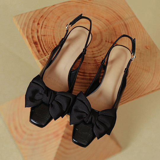 Damen Slingback-Pumps mit Schleife R&B