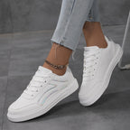 Herren nan niedrig geschnittener Kunstleder-Sneaker mit stoßdämpfender Leichtschaumsohle und gepolstertem Fersenpolster R&B