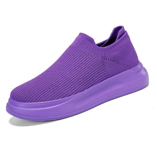 Unisex nan atmungsaktiver Strick-Freizeitschuh mit sockenähnlichem Schaft und rutschfester Laufsohle R&B
