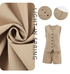 Damen modischer ärmelloser Blazer mit Shorts R&B