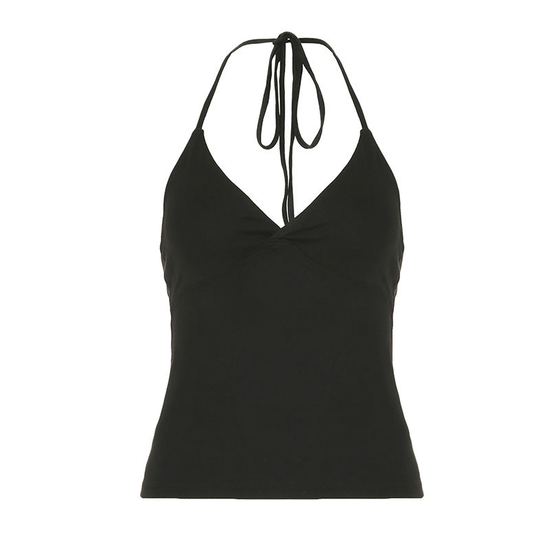 Damen Spaghettiträger Tanktop mit raffiniertem Wickeldesign R&B