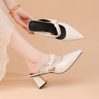 Damen Slingback High Heel Schuhe mit elegantem Riemchen R&B
