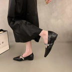 Damen elegante Ballerinas mit dekorativem Strassriemen R&B