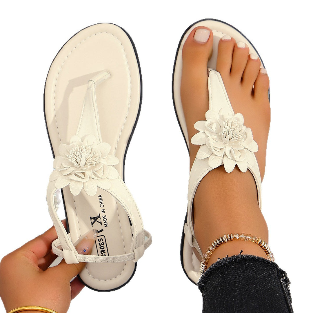Damen Zehentrenner mit eleganter Blumendekoration R&B