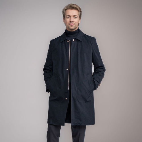 Herren eleganter Übergangsmantel mit praktischen Taschen und modernem Kragen R&B