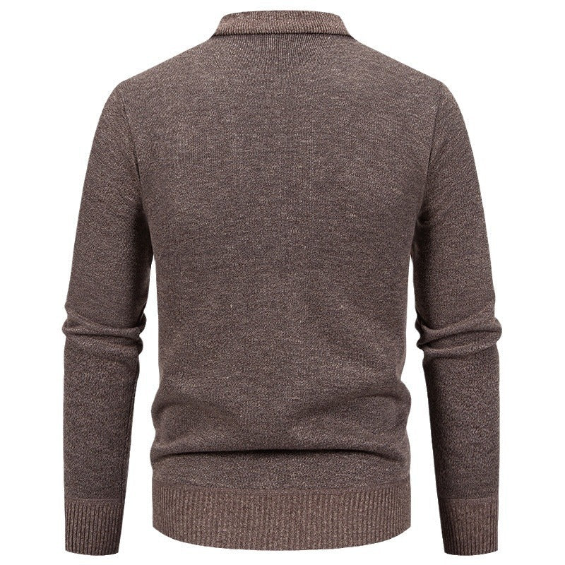 Herren stilvolle Strickjacke mit modernem Karomuster und praktischen Taschen R&B