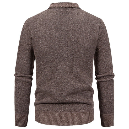 Herren stilvolle Strickjacke mit modernem Karomuster und praktischen Taschen R&B