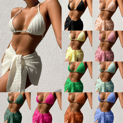 Damen Triangel-Bikini mit Wickeltuch R&B