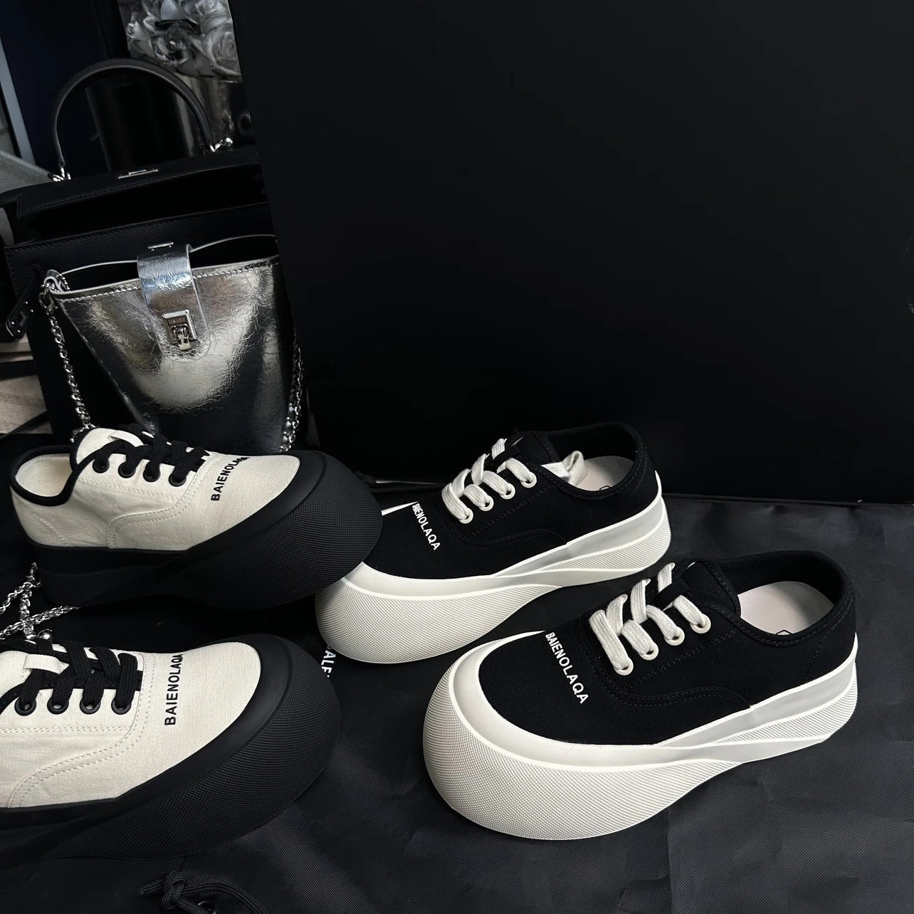 Damen Luxuriöse Plateau Sneakers mit hohem Komfort und modischem Design R&B