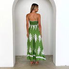 Damen Maxikleid mit elegantem Boho-Muster und filigranem Unterteil R&B