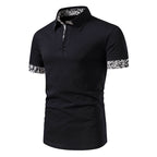 Herren Poloshirt mit modernem Paisleymuster und sportlichem Schnitt