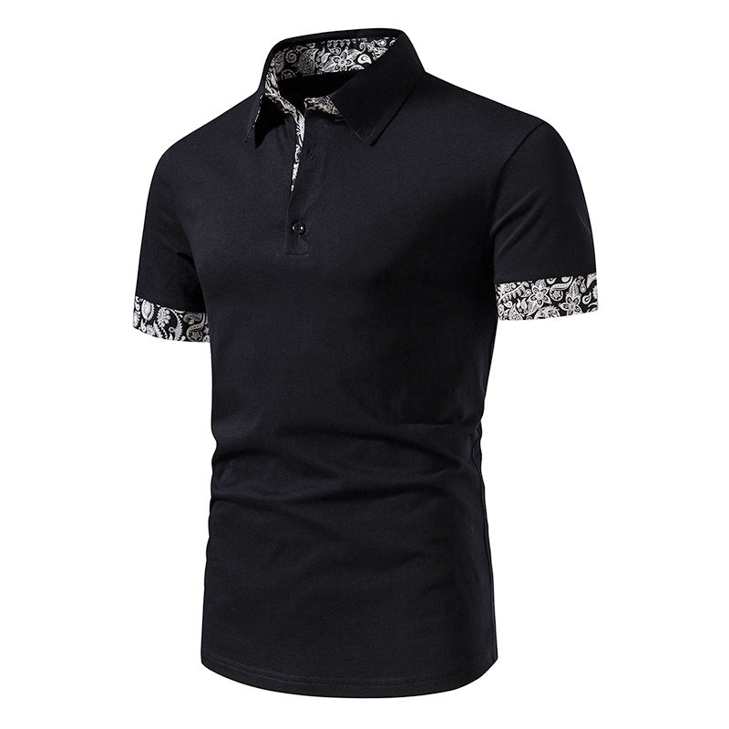 Herren Poloshirt mit modernem Paisleymuster und sportlichem Schnitt