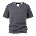 Herren Kurzarmshirt mit modernem Stehkragen R&B