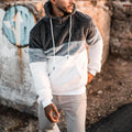 Herren lässiger Fleece Pullover mit hohem Kragen und asymmetrischem Design