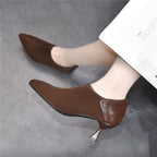 Damen spitze Slipper mit elegantem Absatz R&B