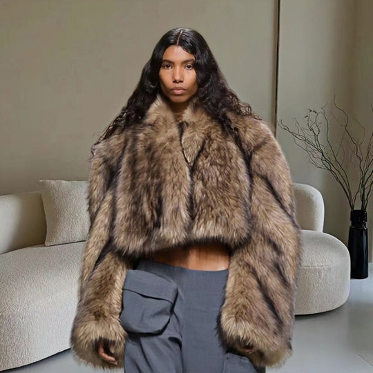 Damen Kunstfelljacke R&B