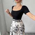 Damen Elegantes Maxikleid mit floralem Design und tailliertem Schnitt R&B