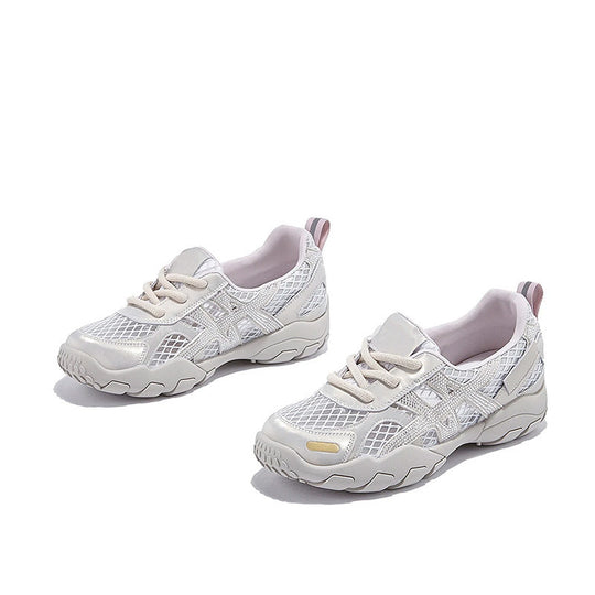 Damen Sportliche Lauf-Sneaker mit atmungsaktivem Netzdesign und stoßdämpfender Sohle R&B