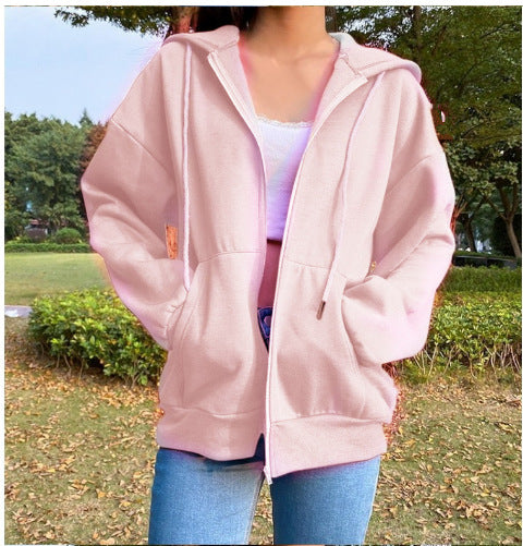 Damen bequeme Kapuzenjacke mit praktischen Taschen und lässigem Schnitt R&B