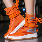 Damen High-Top Sneakers mit innovativem Schnürsystem und atmungsaktiver Netzstruktur R&B