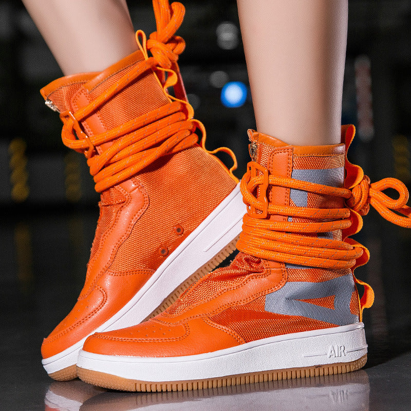 Damen High-Top Sneakers mit innovativem Schnürsystem und atmungsaktiver Netzstruktur R&B