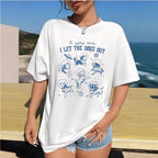 Damen T-Shirt mit kreativem Hundedesign und lässigem Schnitt R&B