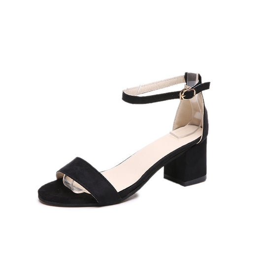 Damen Sandalen mit verstellbarem Riemen und komfortablem Blockabsatz R&B