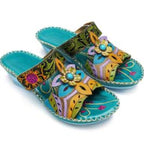 Damen Komfortable und stilvolle Blumensandalen R&B