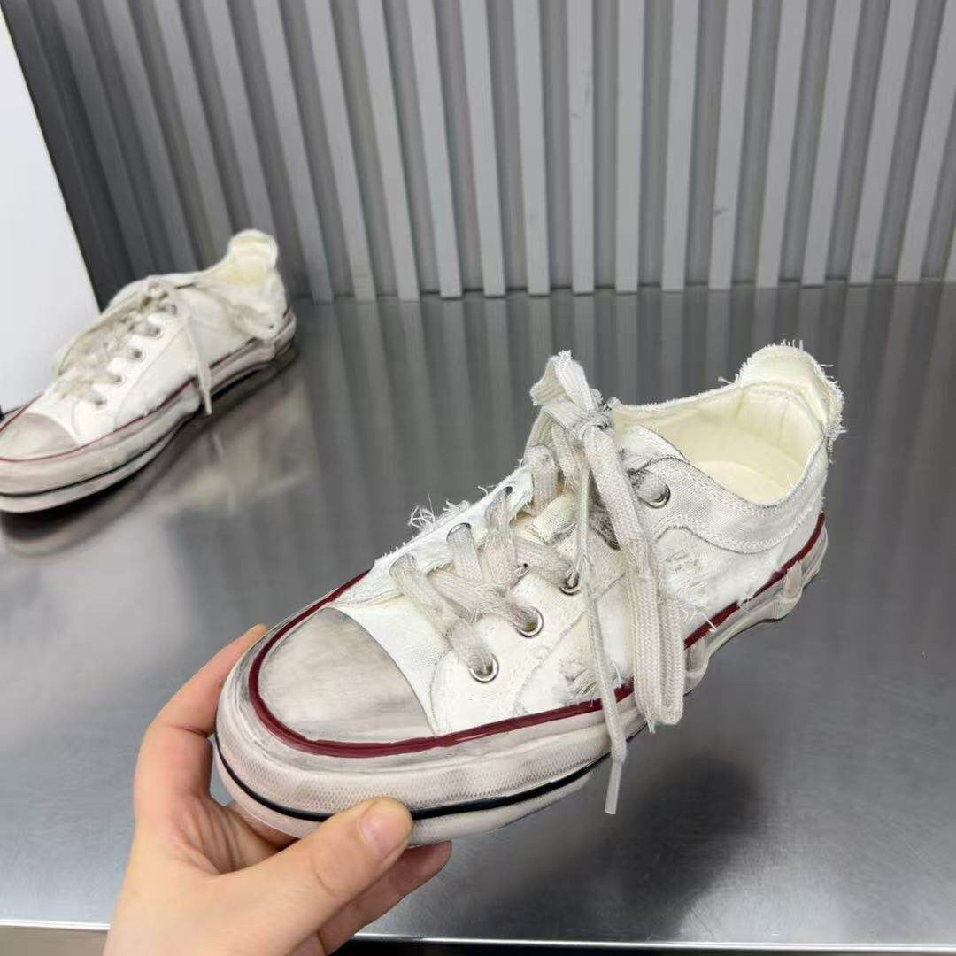 Damen modische Sneaker mit kreativem Used-Look und robustem Tragekomfort R&B