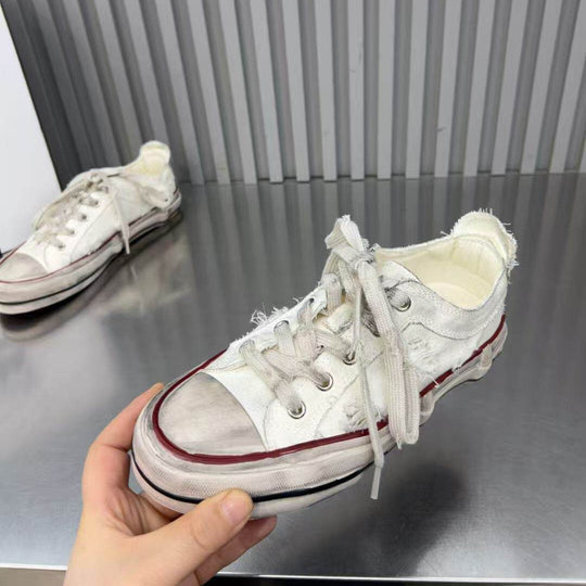 Damen modische Sneaker mit kreativem Used-Look und robustem Tragekomfort R&B