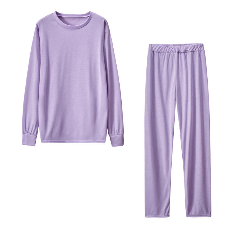 Damen Langarm Schlafanzug Set mit elastischen Hosen R&B