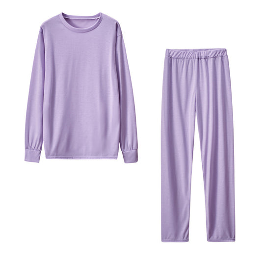 Damen Langarm Schlafanzug Set mit elastischen Hosen R&B
