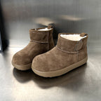 Damen kuschelige Winterstiefel aus weichem Wildleder mit warmem Innenfutter R&B