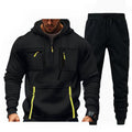 Herren multifunktionaler Kapuzenpullover und Jogginghose Kombination R&B