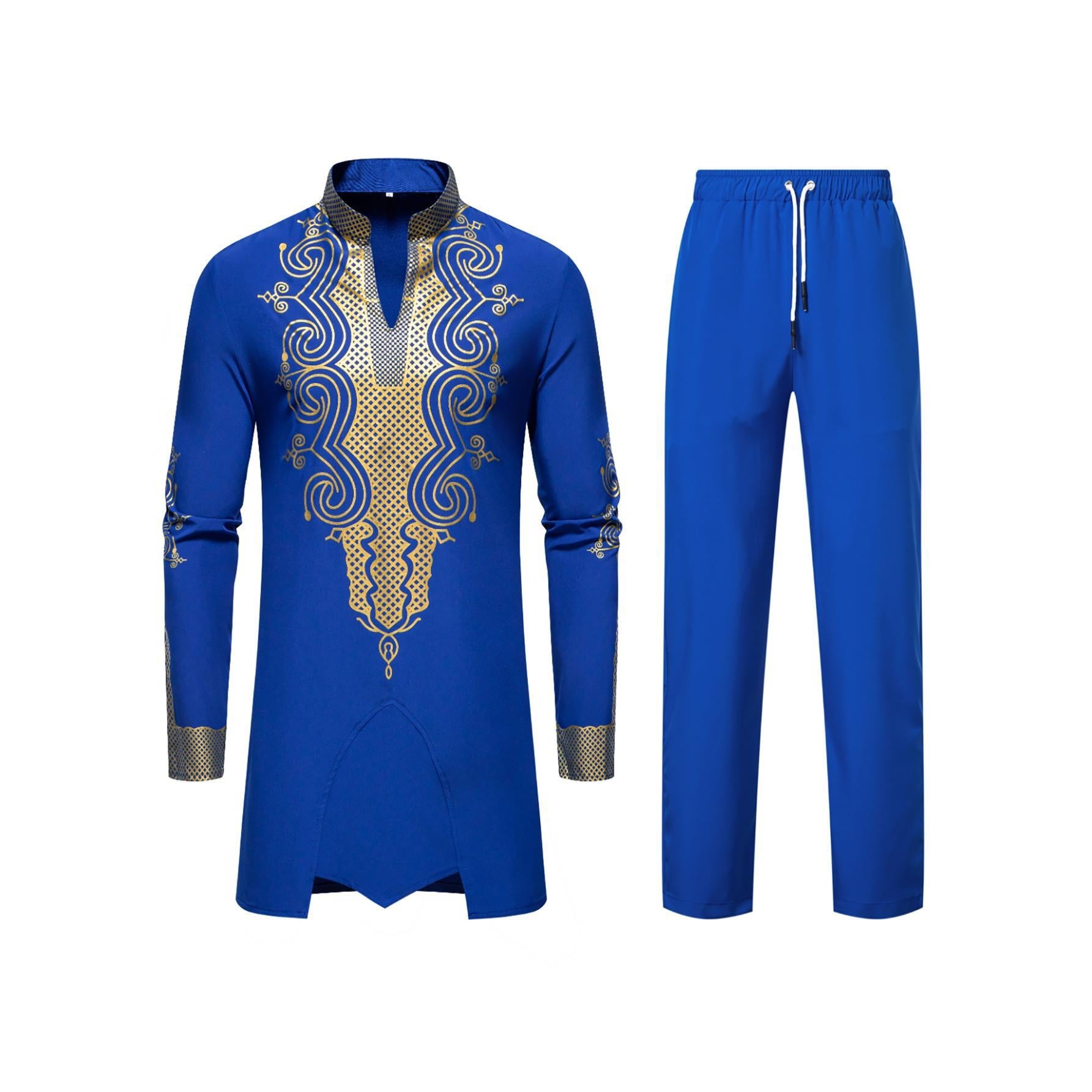 Herren traditionelles Outfit mit aufwendigem Muster R&B