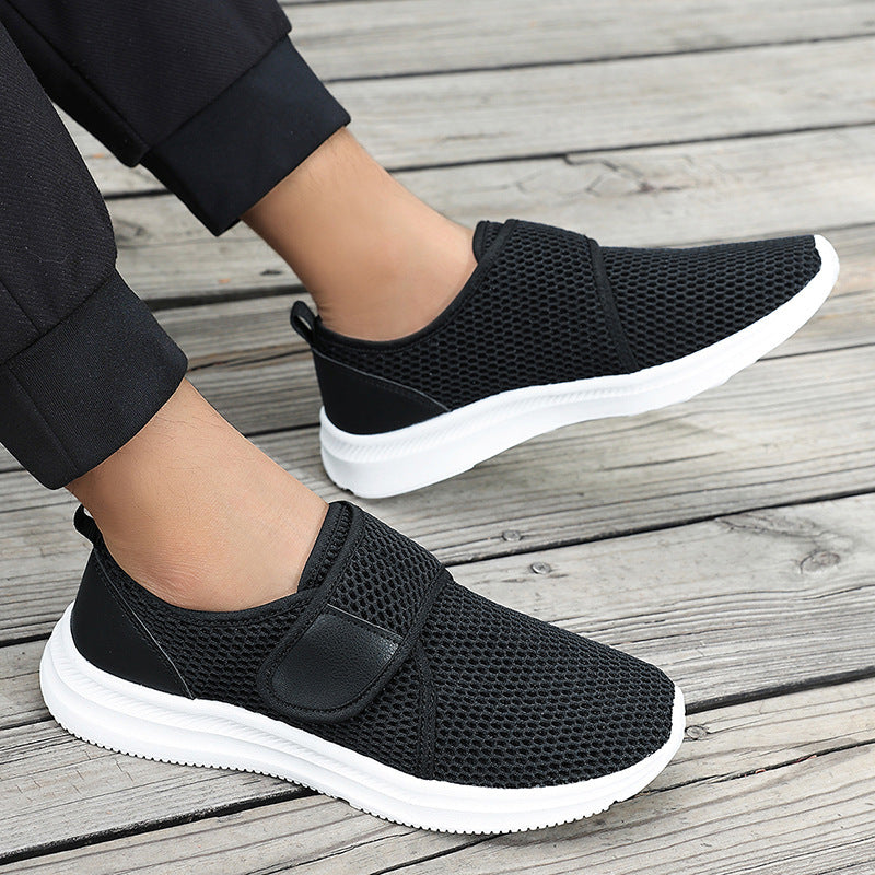 Damen Luftdurchlässige Freizeitschuhe mit flexiblem Klettverschluss