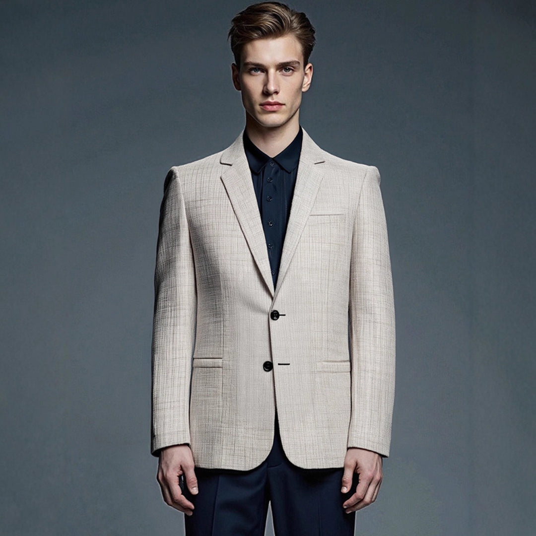 Herren eleganter strukturierten Anzugjacke R&B